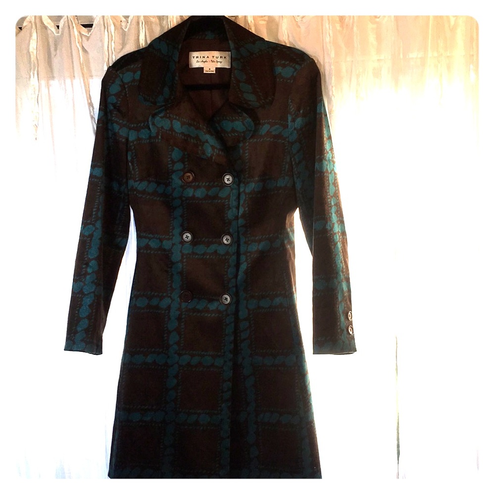 Trina Turk corduroy double breasted coat.